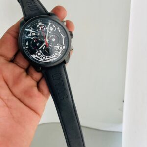 Tagheuer Black Leather Strap Watch