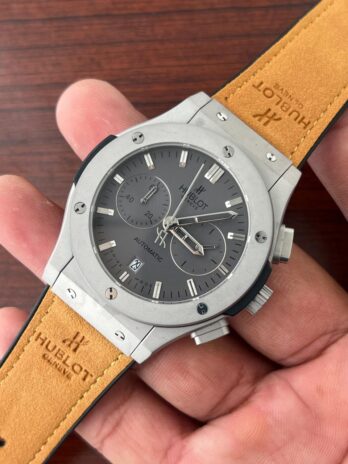 Hublot Swiss Tan Rubber Strap Watch