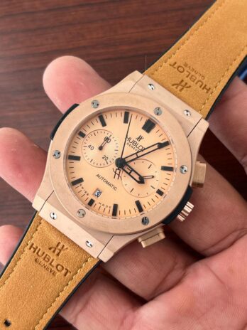 Hublot Swiss Tan Rubber Strap Watch