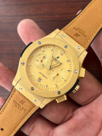 Hublot Swiss Tan Rubber Strap Watch