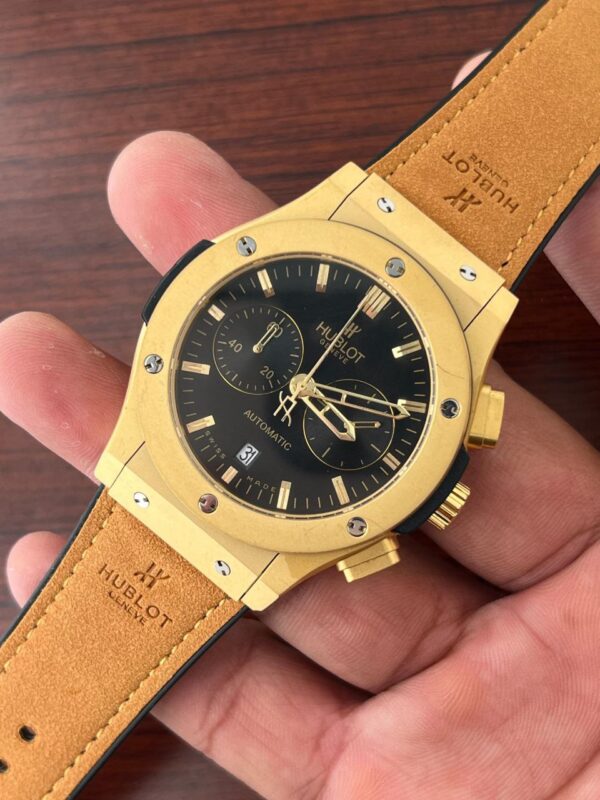 Hublot Swiss Tan Rubber Strap Watch
