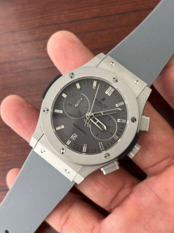 Hublot Swiss Grey Rubber Strap Watch