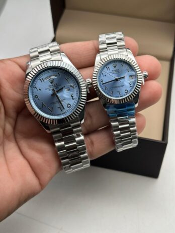 Rolex Day-Date Steel Couple Watch