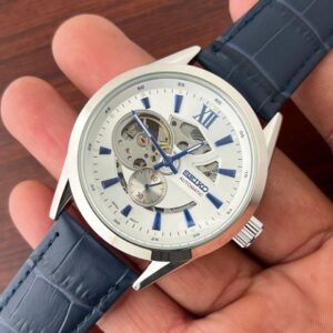 Seiko Blue Leather Automatic Watch