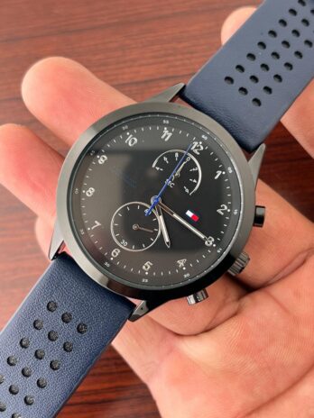 Tommy Hilfiger Blue Leather Strap Watch