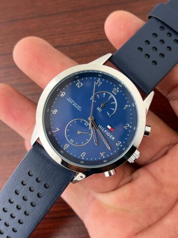 Tommy Hilfiger Blue Leather Strap Watch