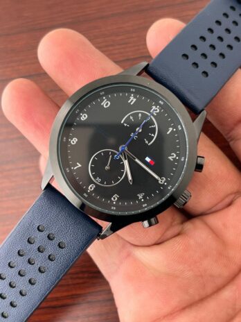 Tommy Hilfiger Blue Leather Strap Watch