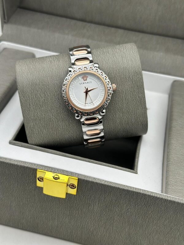 Versace Dual Tone Fancy Watch For Her