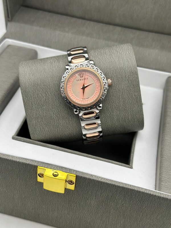 Versace Dual Tone Fancy Watch For Her