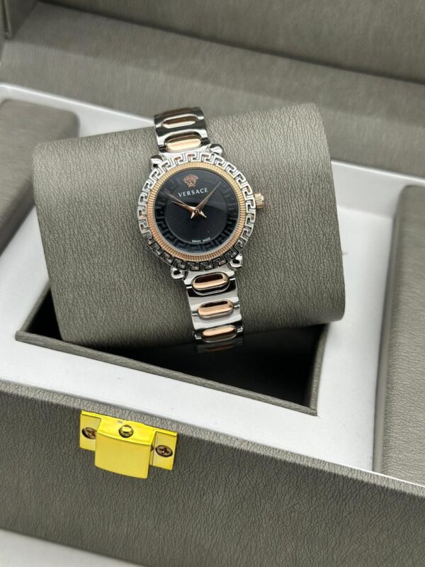 Versace Dual Tone Fancy Watch For Her