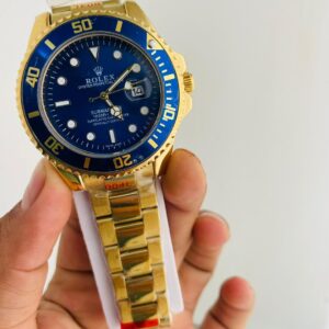 Rolex Swiss Submariner Golden Automatic Watch 9