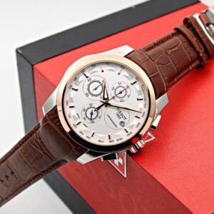 Tissot Chrono Working Brown Leather Strap Watch 1