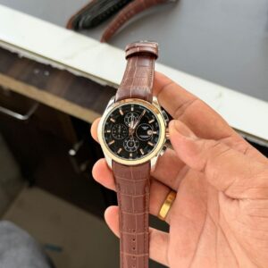 Tissot Chrono Working Brown Leather Strap Watch 3